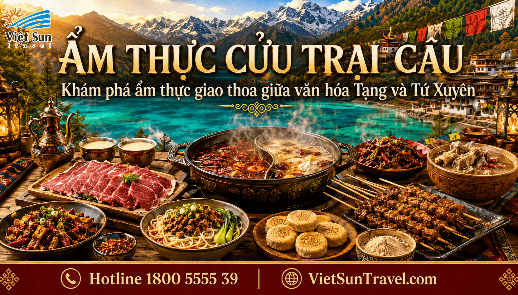 ẨM THỰC CỬU TRẠI CÂU CÓ GÌ HẤP DẪN? KHÁM PHÁ ẨM THỰC GIAO THOA GIỮA VĂN HÓA TẠNG VÀ TỨ XUYÊN