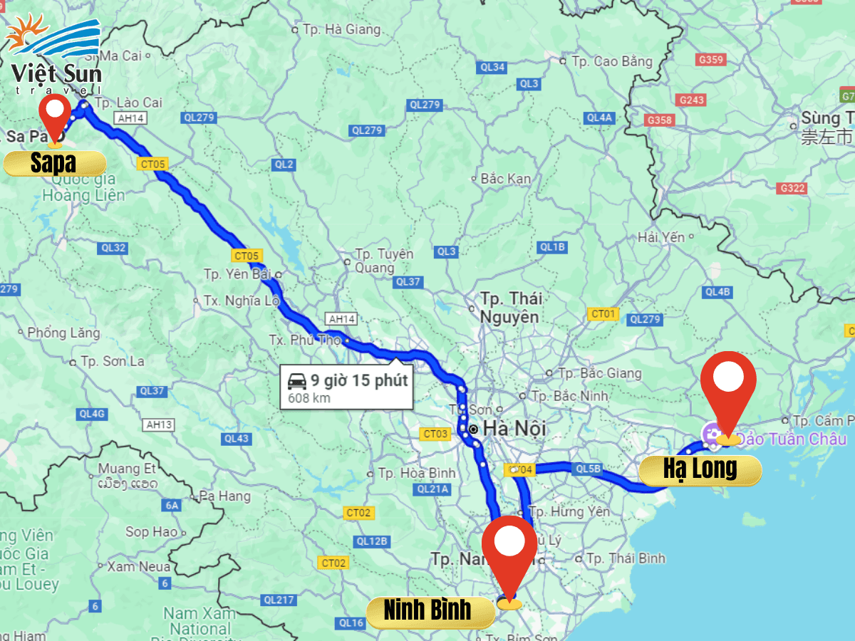 Bản đồ du lịch miền Bắc