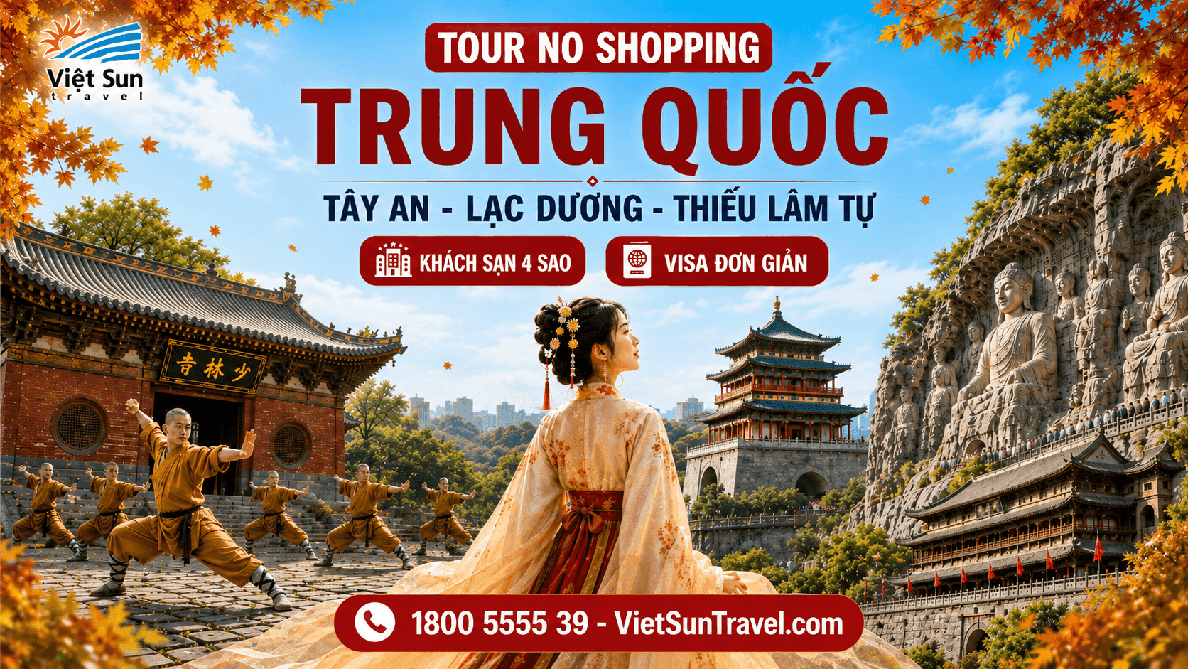 [TOUR MÙA THU] TÂY AN - LẠC DƯƠNG - TRỊNH CHÂU -KHAI PHONG- ĐĂNG PHONG - TAM MÔN HIỆP