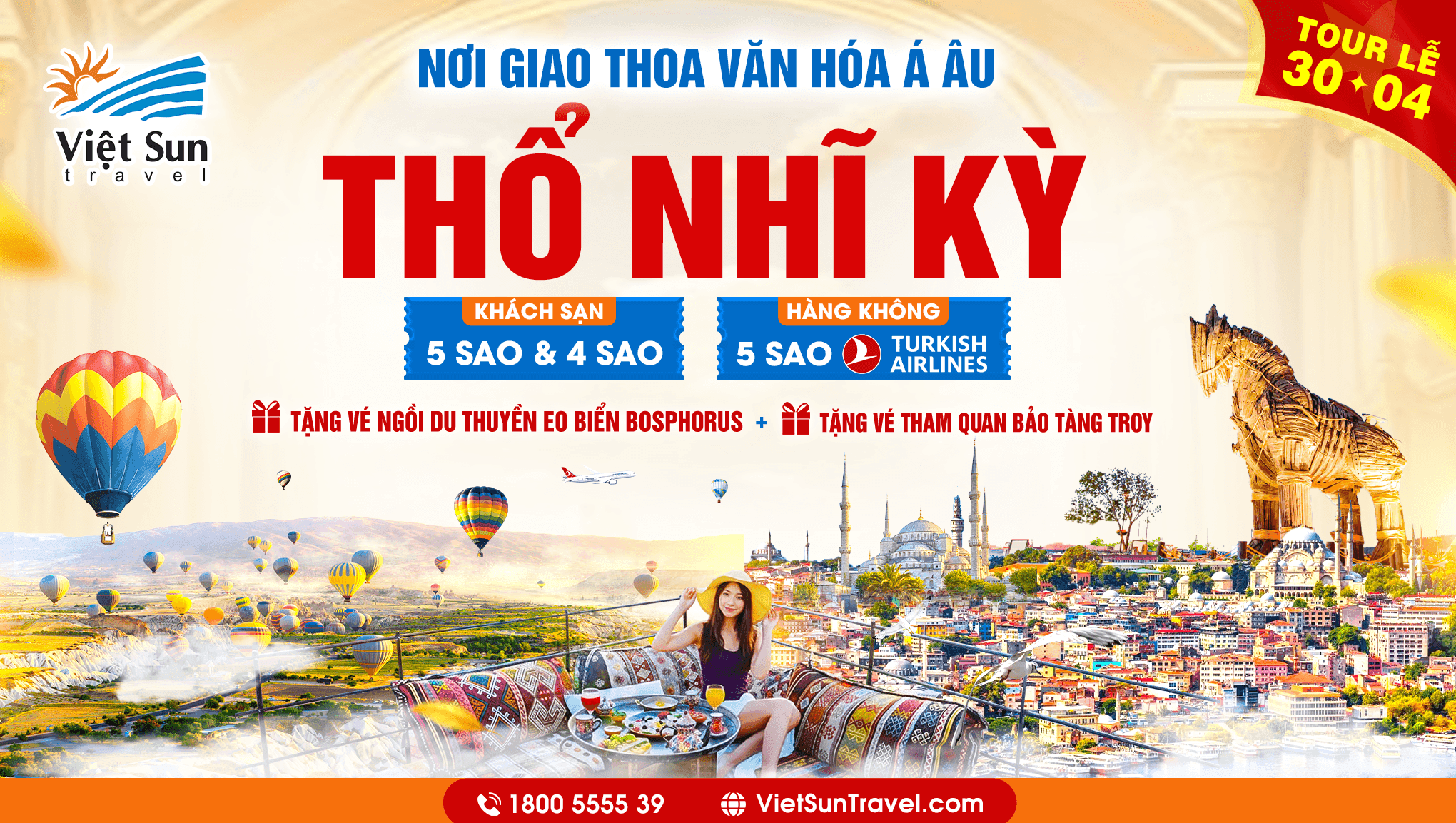 THỔ NHĨ KỲ tour lễ 30/3 viet sun