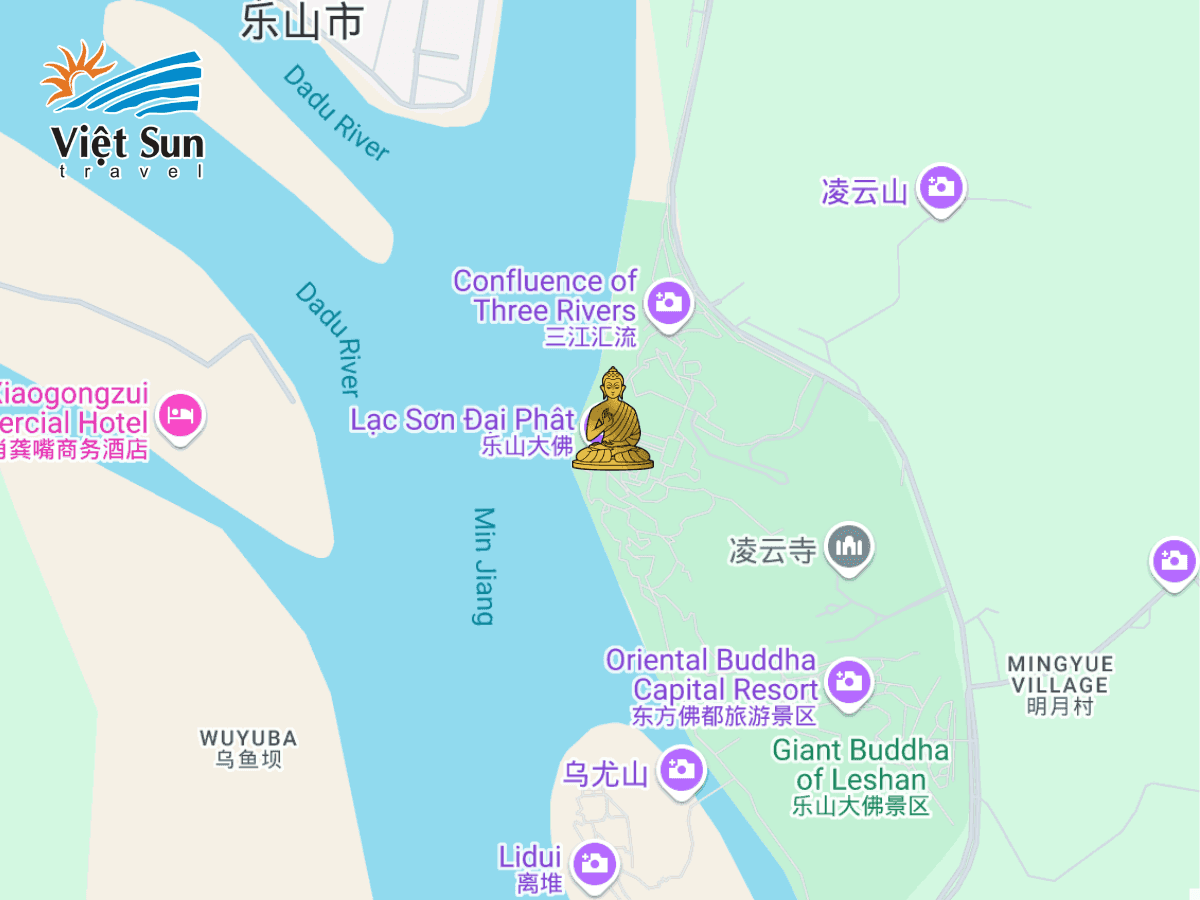 Bản đồ Lạc Sơn tại tỉnh Tứ Xuyên