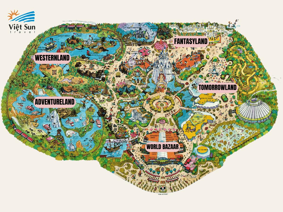 Bản đồ Tokyo Disneyland