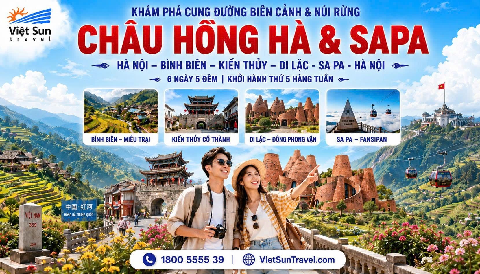HÀ NỘI – BÌNH BIÊN – KIẾN THỦY – DI LẶC - SA PA - HÀ NỘI 6N5Đ