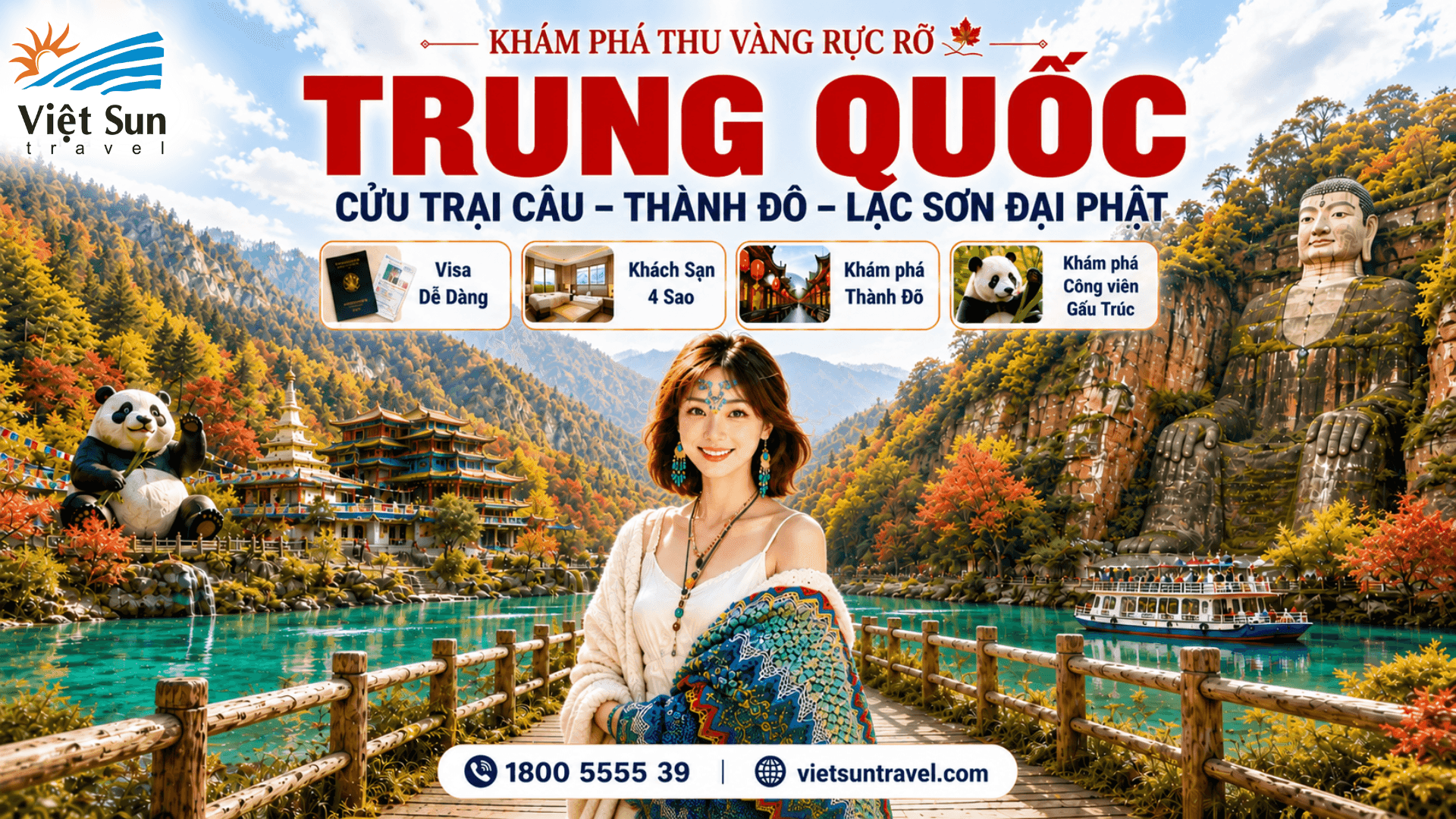 [TOUR MÙA THU] CỬU TRẠI CÂU – THÀNH ĐÔ – LẠC SƠN ĐẠI PHẬT 6N5Đ
