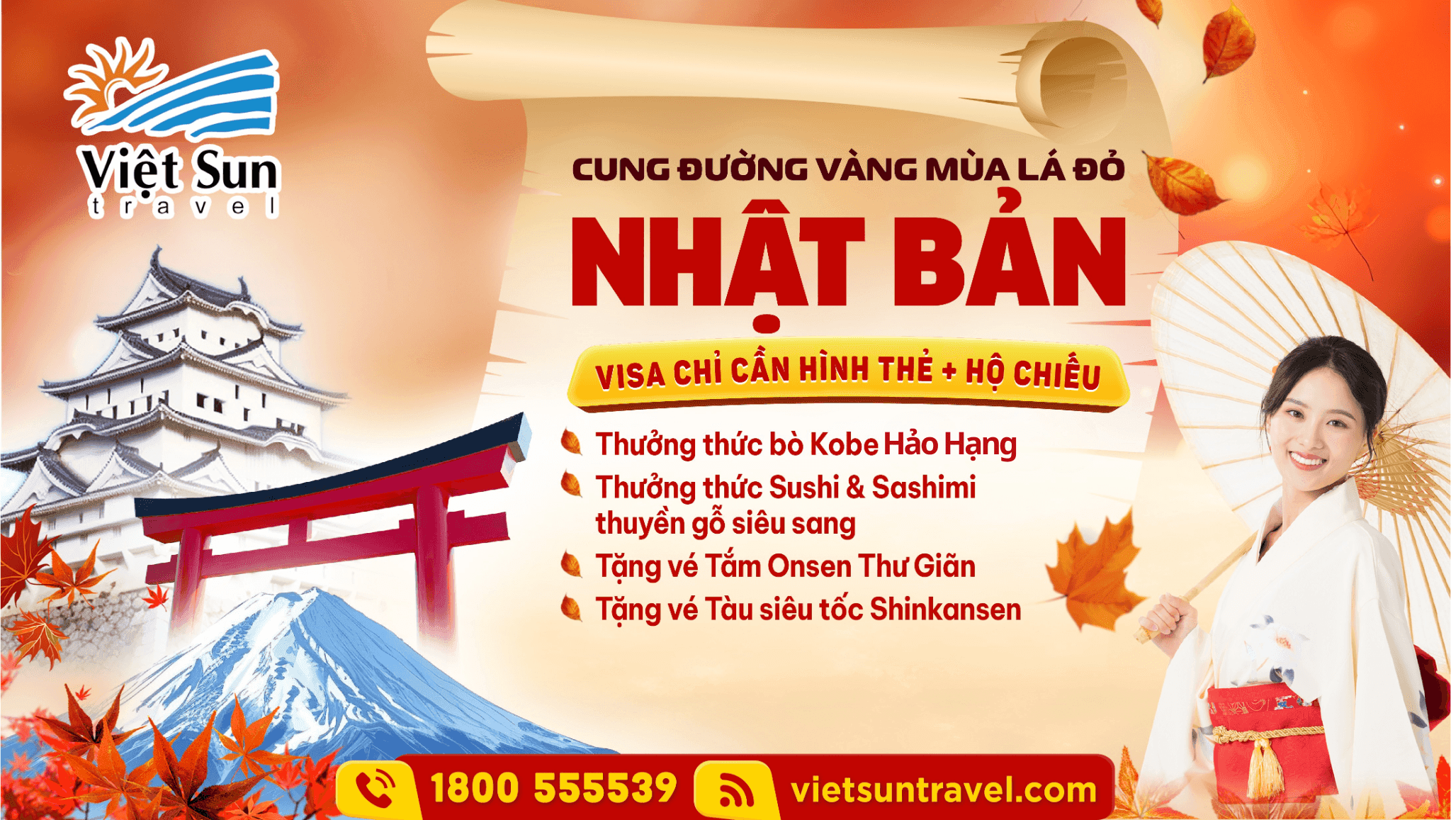 Tour nhật bản mùa thu lá đỏ