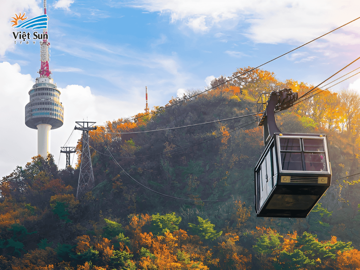 Cáp treo lên tháp Namsan