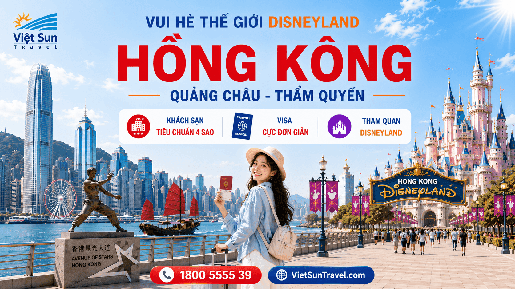 TOUR HỒNG KÔNG - DISNEYLAND 5N4Đ