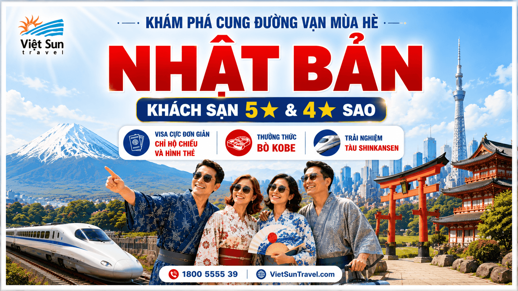 TOUR NHẬT BẢN CUNG ĐƯỜNG VÀNG MÙA HÈ 7N6Đ