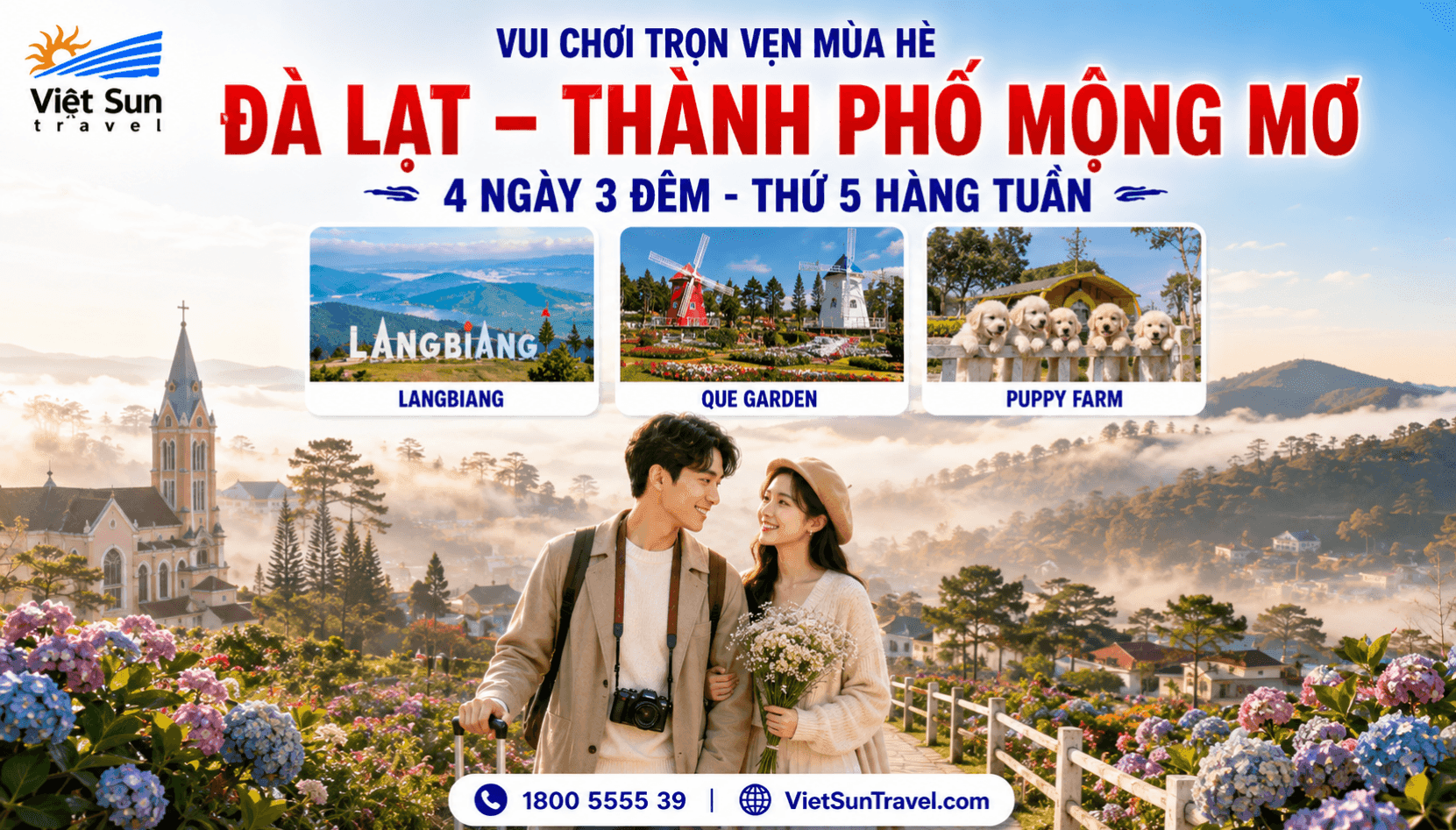 ĐÀ LẠT - THÀNH PHỐ MỘNG MƠ:  CHƯƠNG TRÌNH NHIỀU ĐIỂM “HOT” 4N3Đ