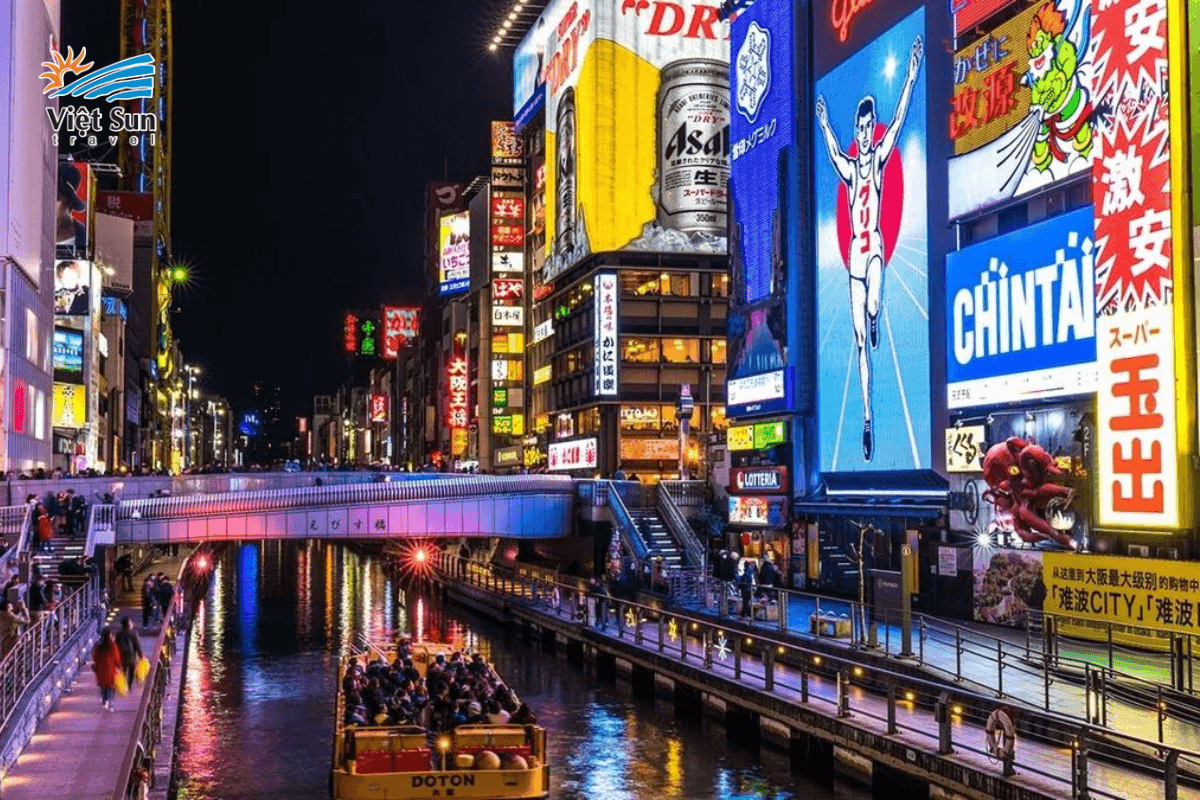 Dotonbori Street – Trái tim nightlife Osaka.