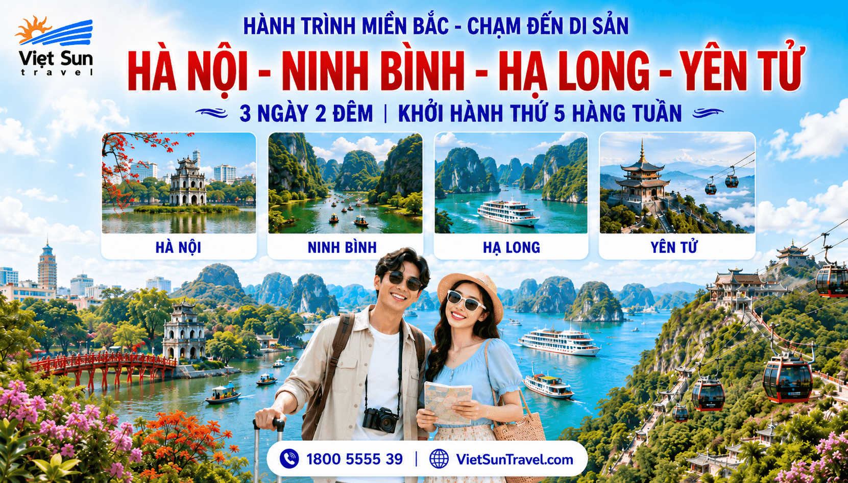 HÀ NỘI - NINH BÌNH - HẠ LONG - YÊN TỬ 3N2Đ