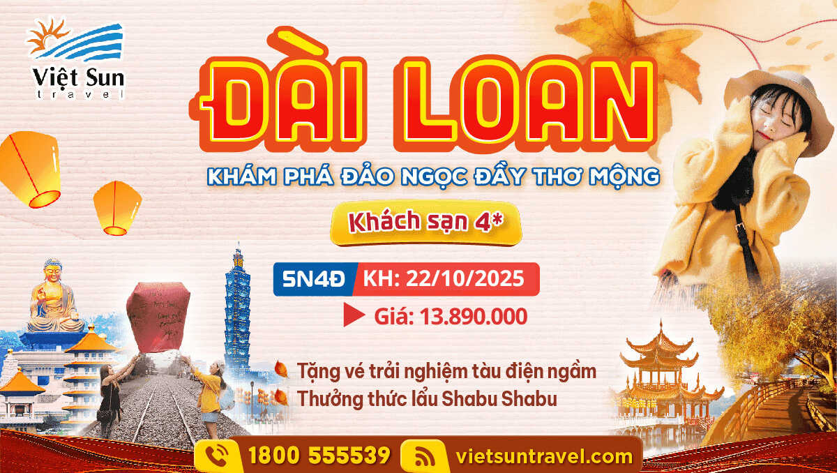 Tour đài loan mùa thu