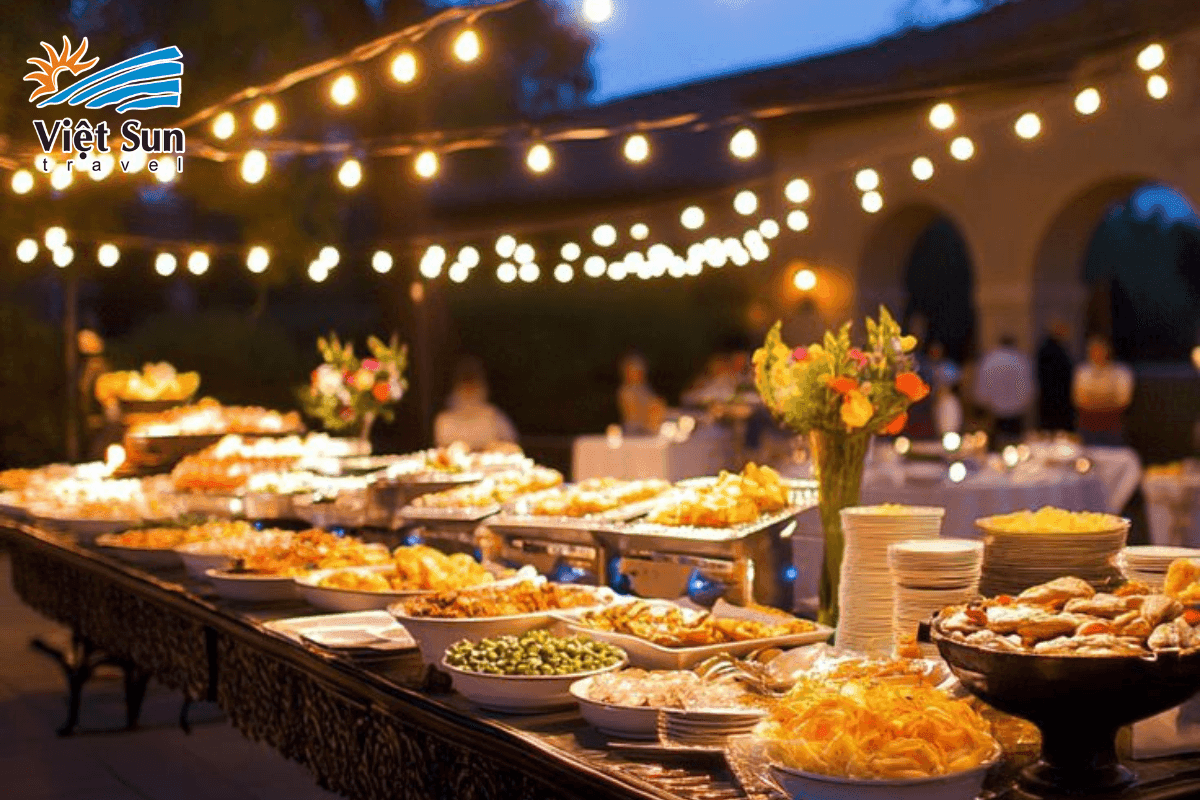 Menu đa dạng trong bữa tiệc year end party