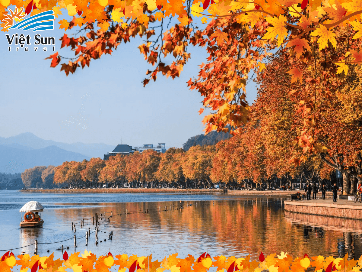 Ngồi thuyền dạo tây hồ tô châu