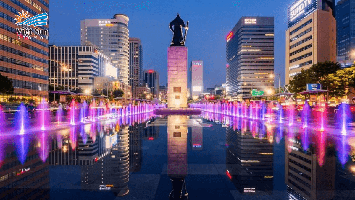 du lịch hàn quốc check in Quảng trường Gwanghwamun