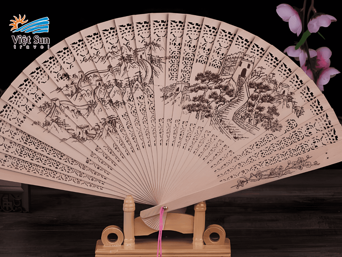 Quạt giấy thủ công Trung Hoa
