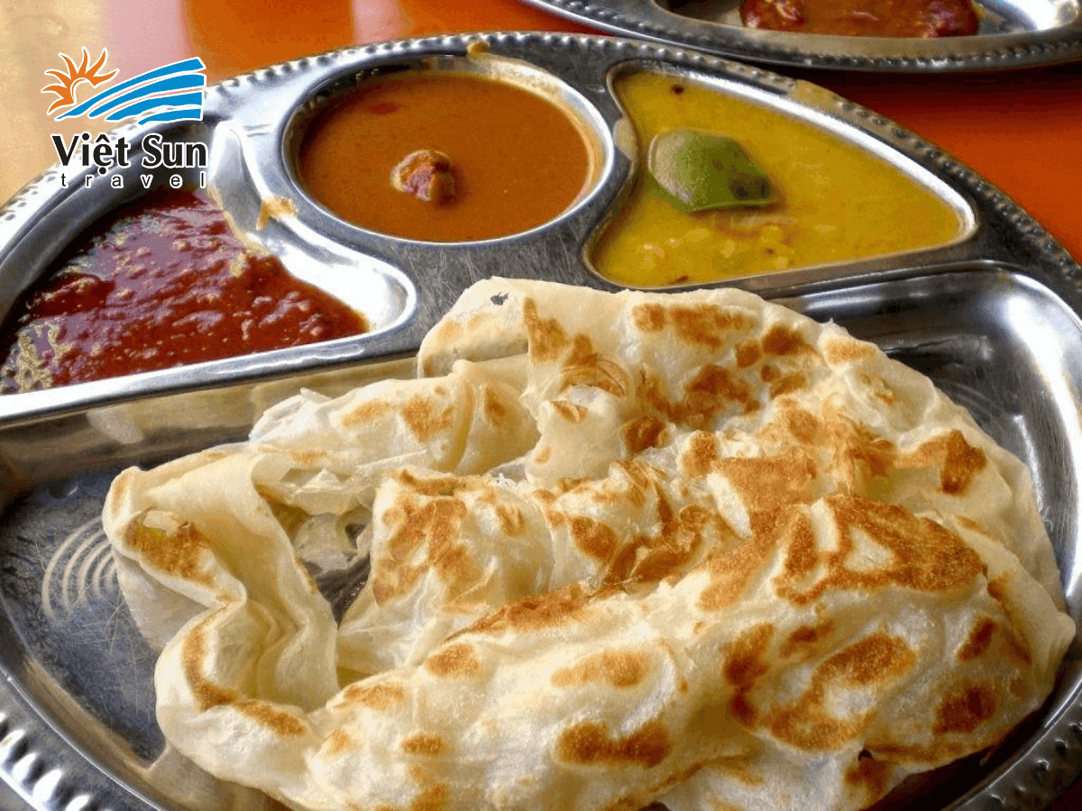 Roti Canai - món bánh mì dẹt kiểu Ấn Độ