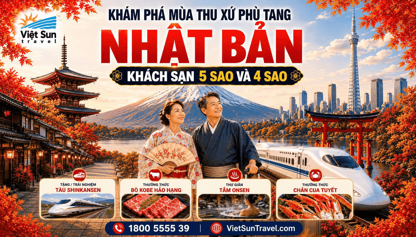 [TOUR MÙA THU] NHẬT BẢN 7N6D