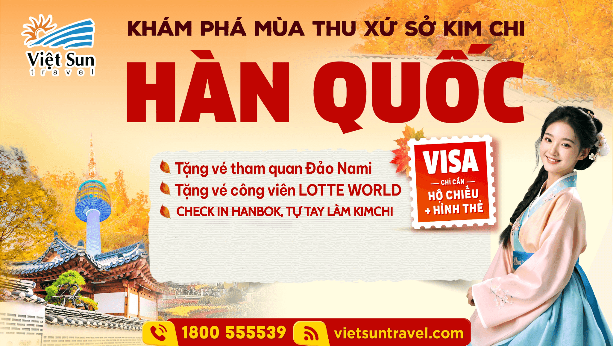 Tour Hàn Quốc mùa Thu