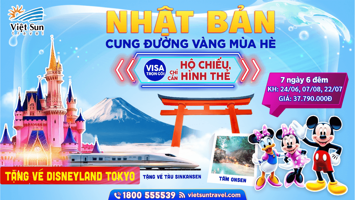 Tour Nhật Bản - DisneyLand 7 ngày 6 đêm