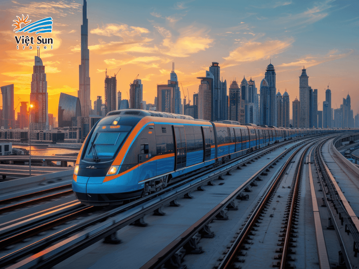 Trải nghiệm tàu điện Dubai