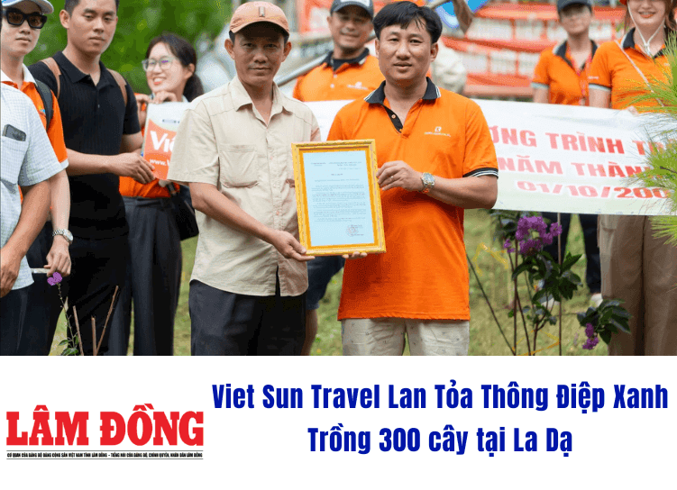 Viet Sun Travel với báo chí Lâm Đồng