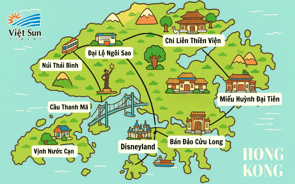 Bản đồ du lịch Hongkong