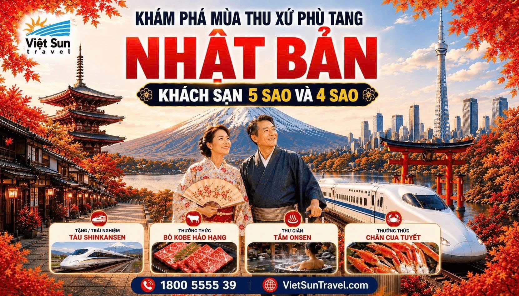 [TOUR MÙA THU] NHẬT BẢN 7N6D