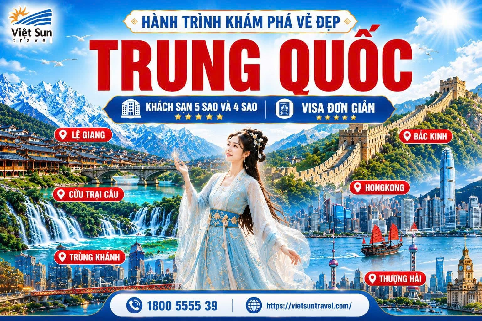 DU LỊCH TRUNG QUỐC: CỬU TRẠI CÂU – THÀNH ĐÔ – LẠC SƠN ĐẠI PHẬT – CÔNG VIÊN GẤU TRÚC