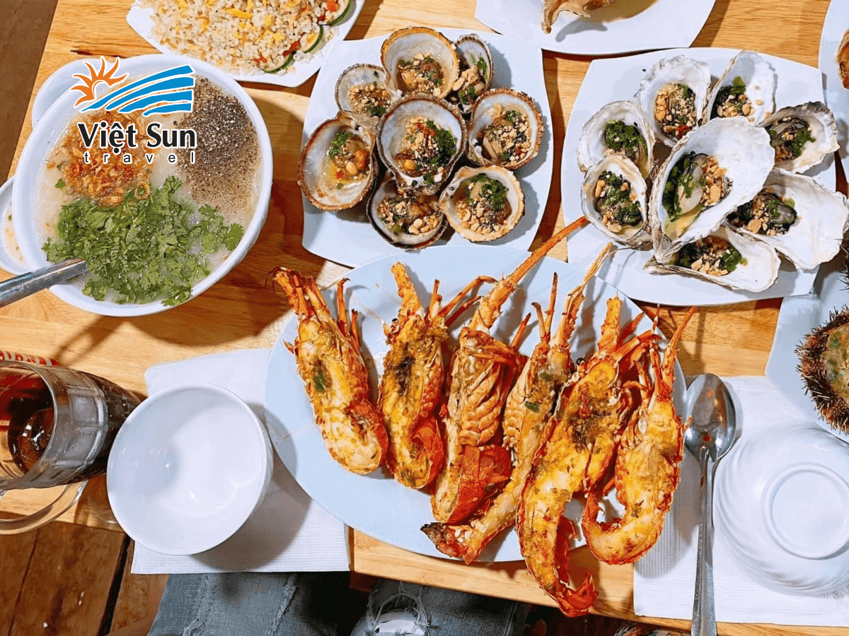 bữa trưa BBQ  hải sản