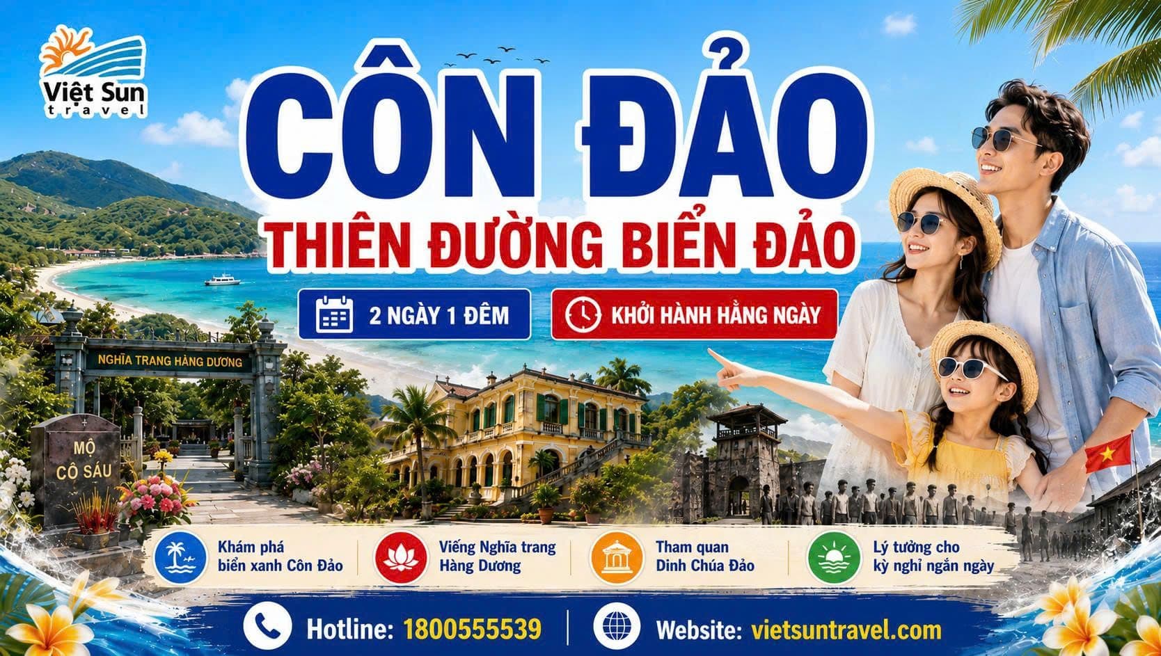 Tour Côn Đảo: Khởi hành Hàng ngày (2N1Đ)