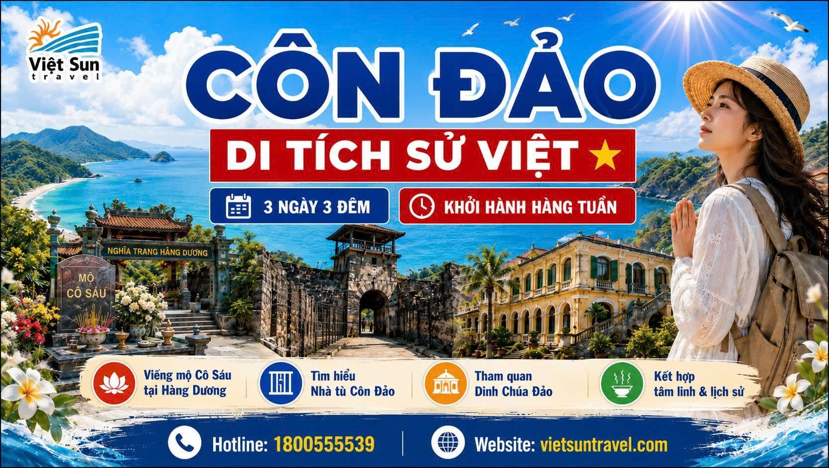 Tour Côn Đảo: Di tích sử Việt (3N3Đ)