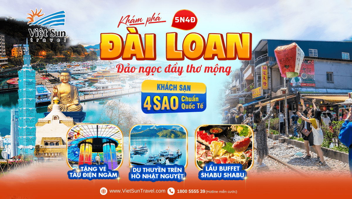 du lịch Đài Loan 5 ngày 4 đêm
