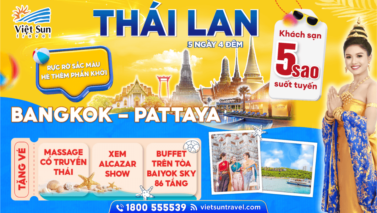 du lịch Thái lan 5 ngày 4 đêm