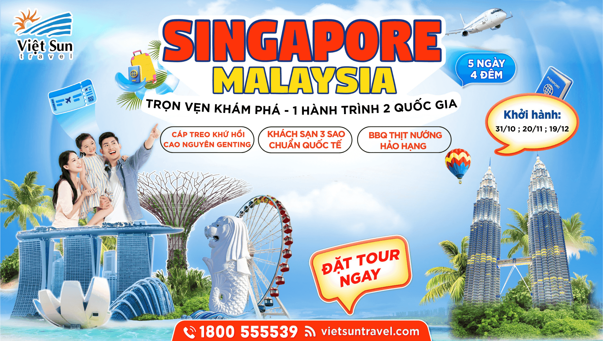 du lịch singapore malaysia mùa thu đông