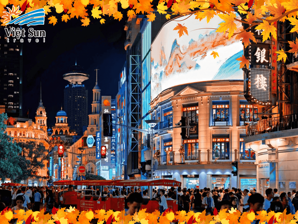 mua sắm phố đi bộ Nam Kinh Tour Thượng Hải