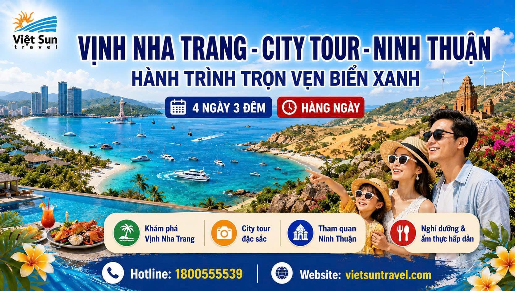 VỊNH NHA TRANG - CITY TOUR – NINH THUẬN (4N3Đ)