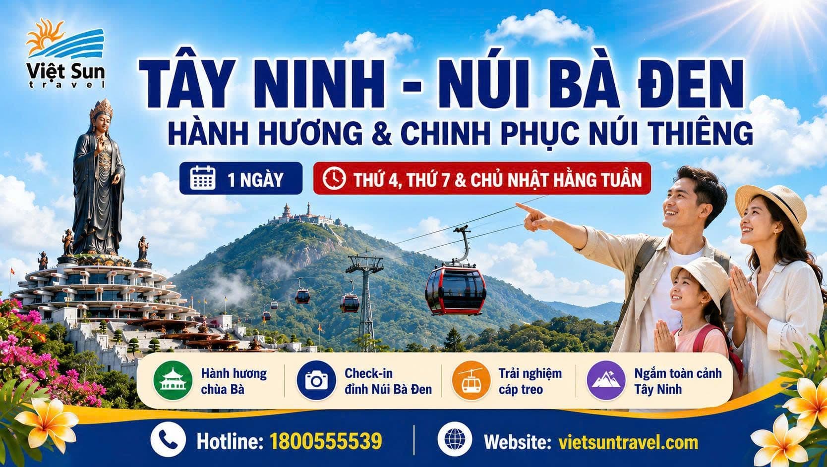 Tour Tây Ninh - Núi Bà Đen 1 Ngày