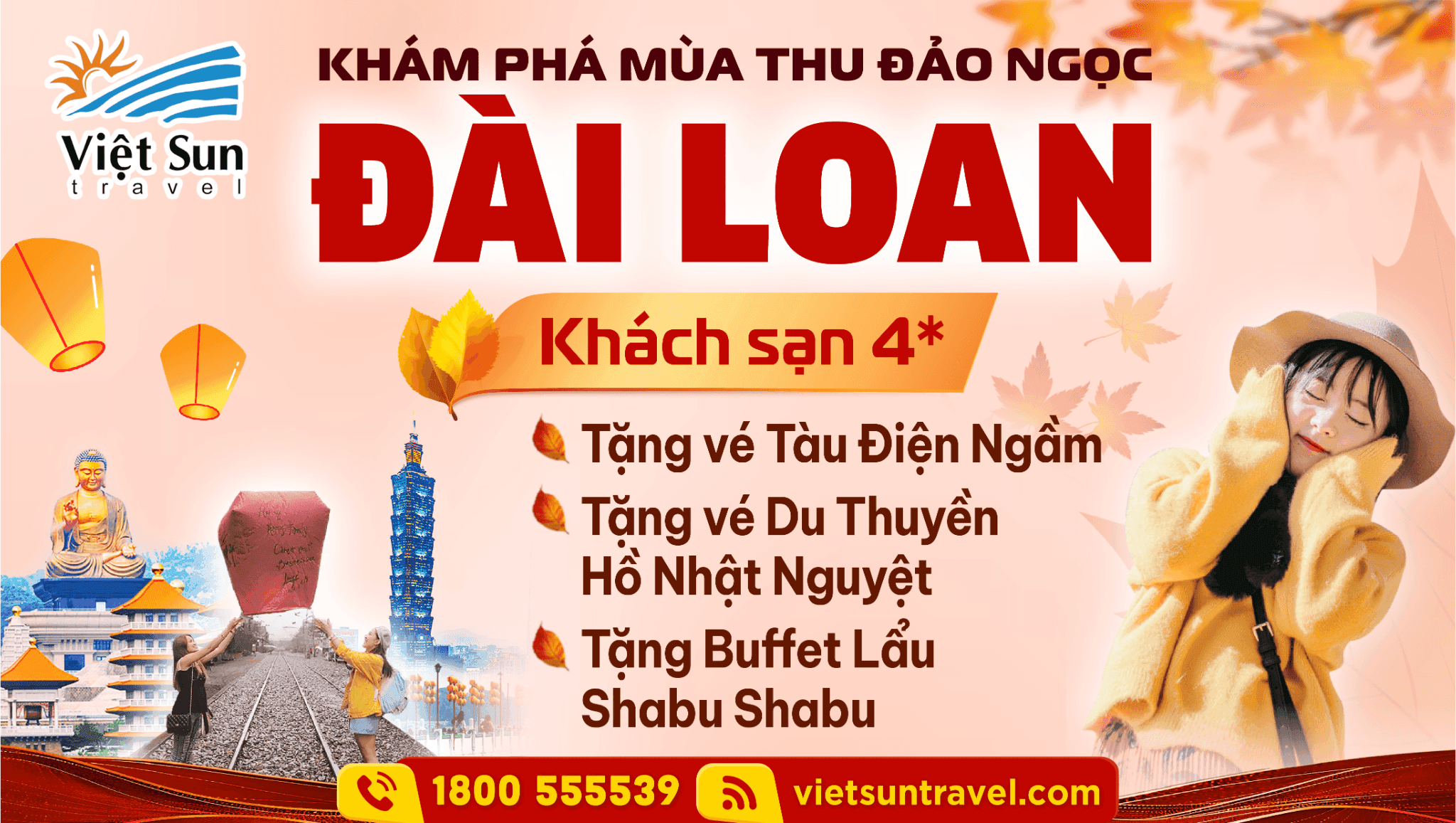 tour đài loan mùa thu