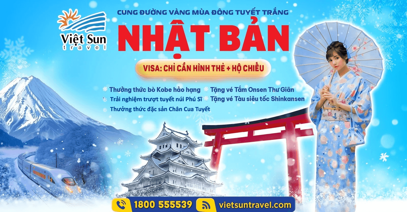 Du Nhật Bản Mùa Xuân 7 Ngày 6 Đêm (Khởi hành Tháng 2/2026)