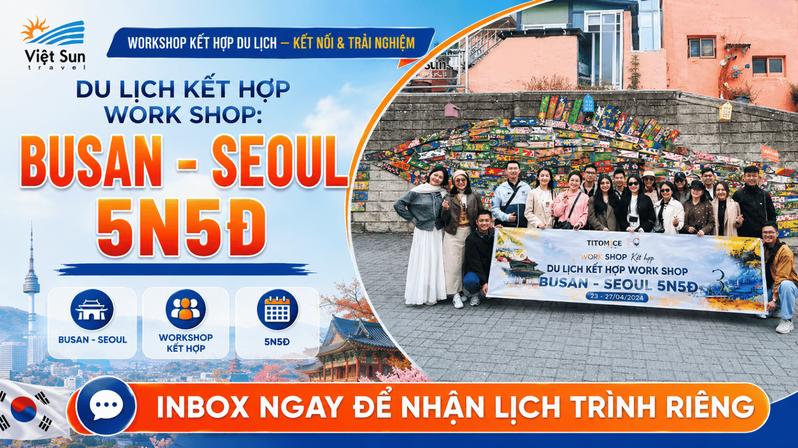 DU LỊCH KẾT HỢP WORK SHOP: BUSAN - SEOUL 5N5Đ