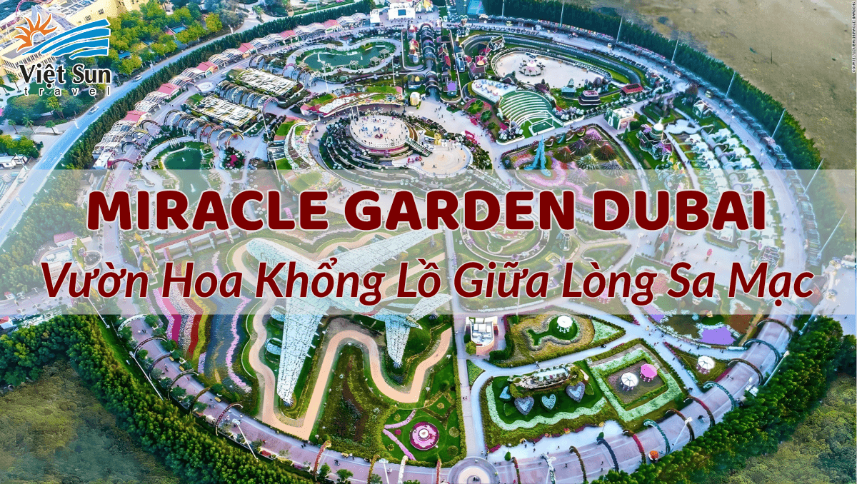 Choáng ngợp trước vẻ đẹp của Miracle Garden Dubai – Vườn hoa khổng lồ giữa lòng sa mạc Viet Sun Travel