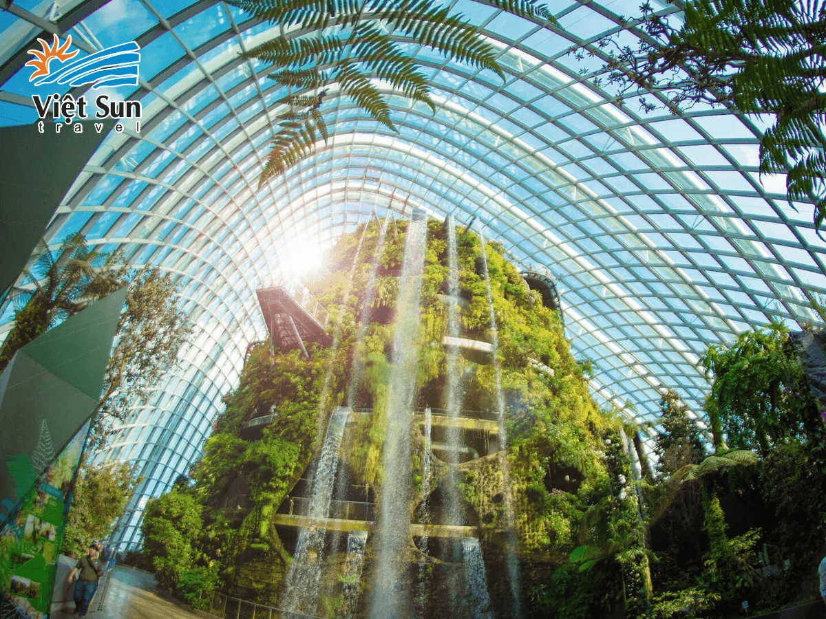 Cloud Forest - Nhà kính độc đáo với thác nước trong nhà cao nhất thế giới