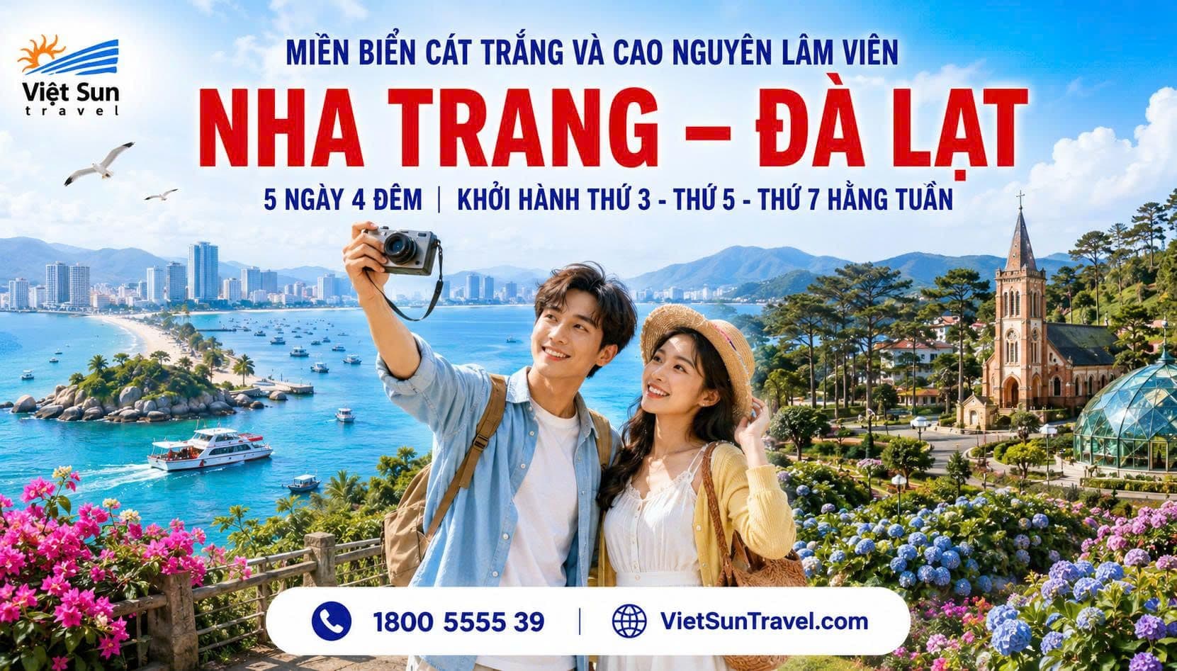 DU LỊCH NHA TRANG - ĐÀ LẠT 5 NGÀY 4 ĐÊM