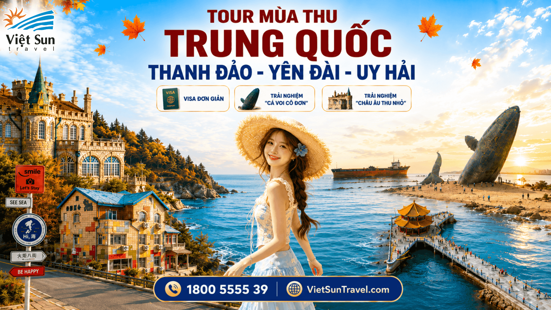 Du lịch Trung Quốc: Thanh Đảo - Yên Đài - Uy Hải cùng Viet Sun