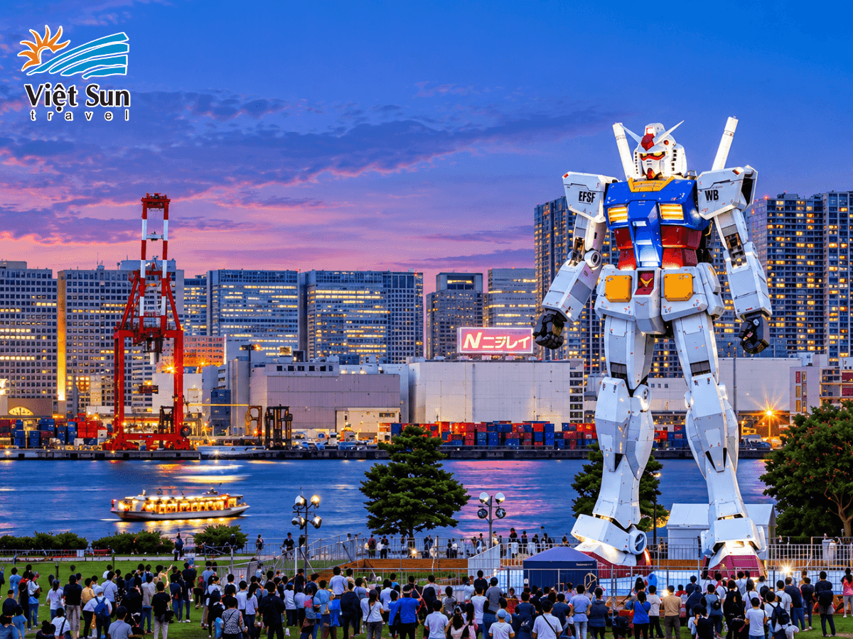 GUNDAM VÀ KHU VỰC GIẢI TRÍ HIỆN ĐẠI TẠI ODAIBA.