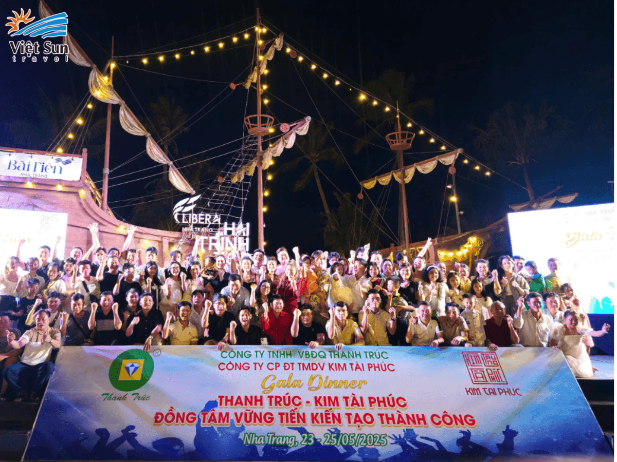 Gala dinner hoành tráng trong tour team building được tổ chức bởi Viet Sun Travel