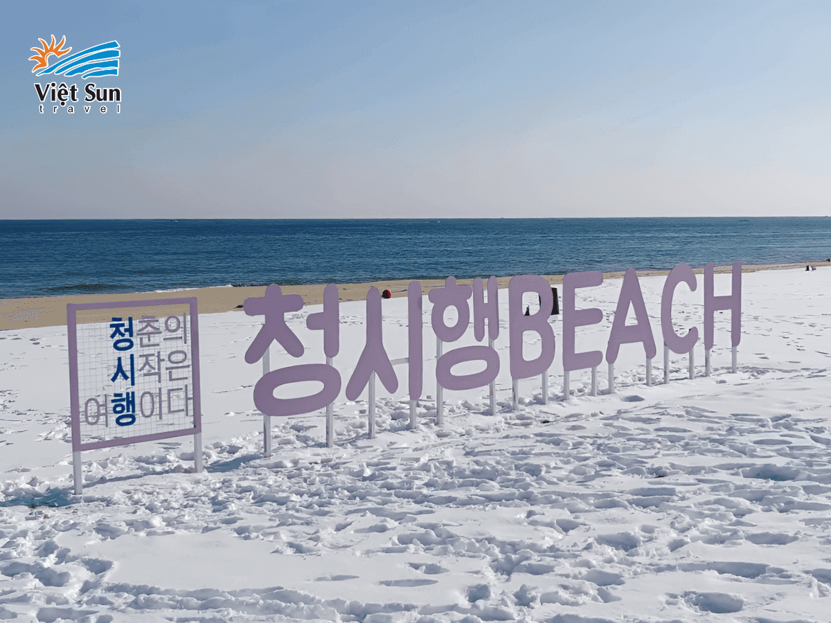 Gangneung – cảnh tuyết rơi ven biển đầy thi vị