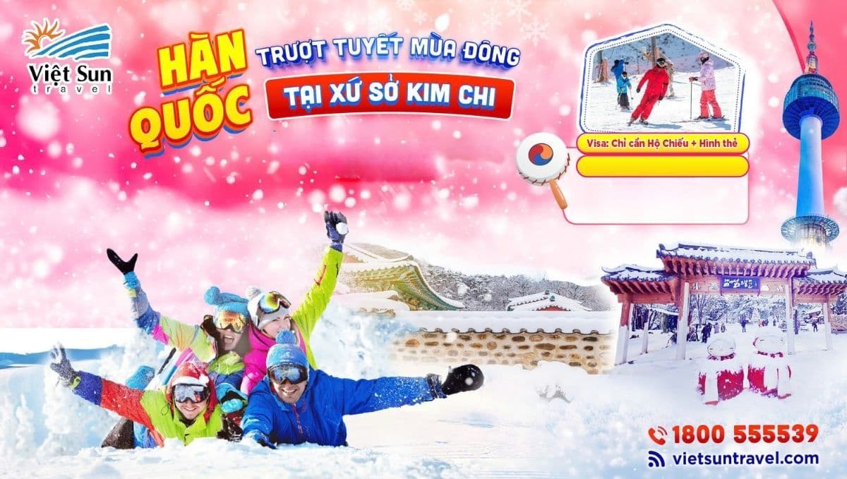 Tour Tết Nguyên Đán Hàn Quốc 5N4Đ (Khởi hành Mùng 3 TẾT)