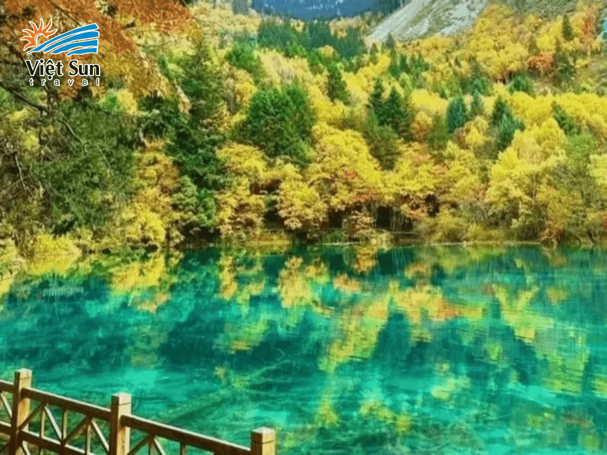 Hồ Ngũ Hoa trong vắt, biểu tượng của vẻ đẹp Cửu Trại Câu.png